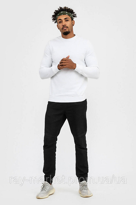 Свитшот базовый Ray Basic облегченный мужской белый (U0302M-White) XL, Демисезонная, Трехнитка Киев - изображение 5