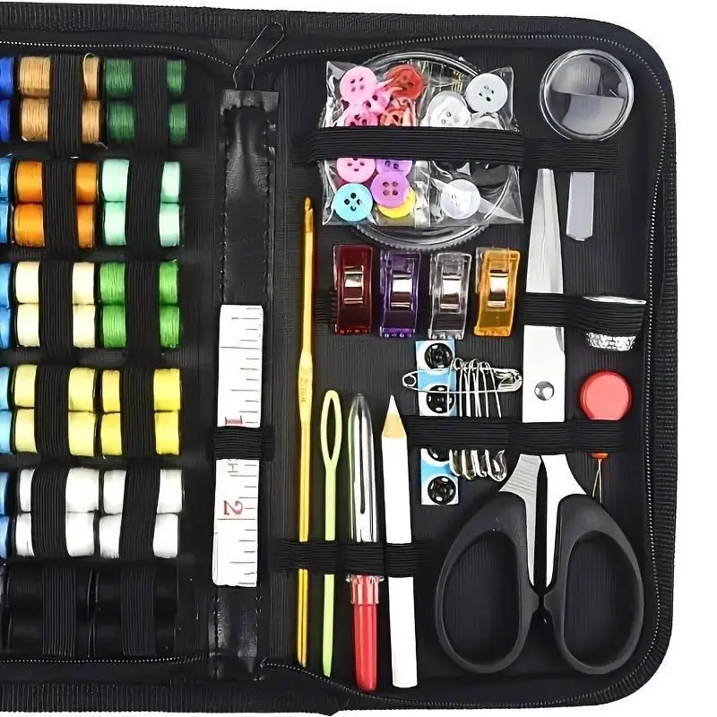 Набір голок і ниток, в тканинному пеналі для шиття, початковий для ручного шиття для початківців 172 шт. Кам'янець-Подільський - фото 4
