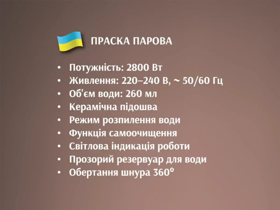 Праска парова BITEK BT-1255R 2800 Вт з керамічною підошвою, вертикальне та горизонтальне відпарюванн Київ