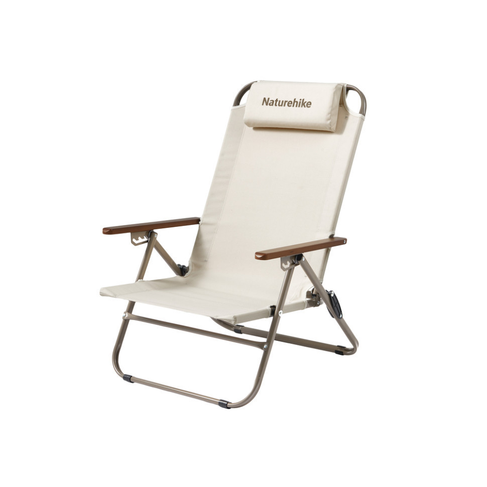 Кресло складное с регулируемым наклоном Naturehike CNK2550JJ012 углеродистая сталь (Бежевый) Винница - изображение 1
