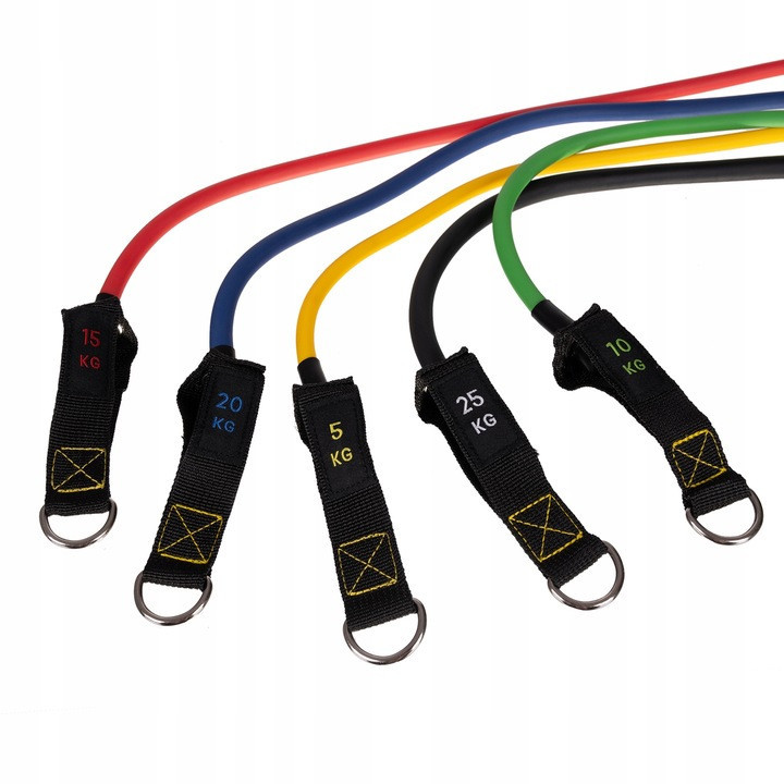 Набор резинок для силовых упражнений с аксессуарами от 5 до 25 кг Trizand (22716) Нововолынск - изображение 3