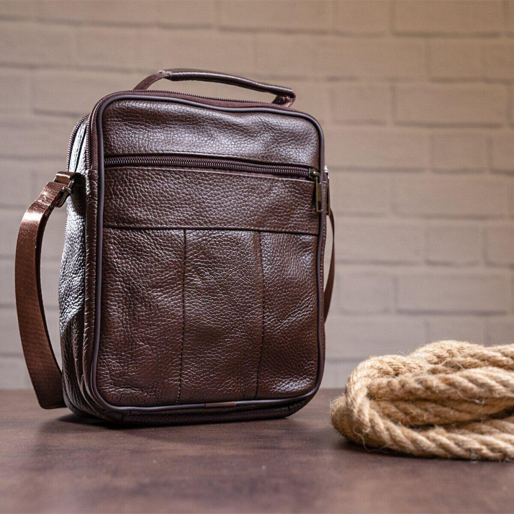 Мессенджер шкіряний 14991 Vintage Коричневий Київ - фото 5