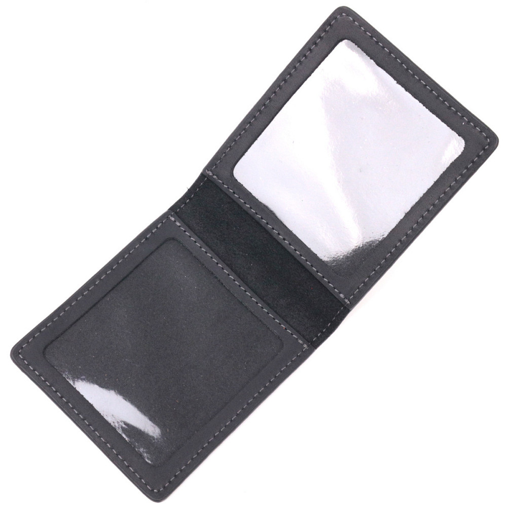 Добротная обложка из винтажной кожи для удостоверения участника боевых действий Черная (GRANDE PELLE) Киев - изображение 9