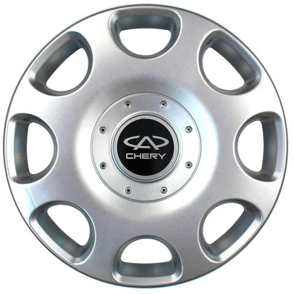 Автомобильные модельные колпаки R14 Chery 208 4шт, SJS, серебряные Киев - изображение 1