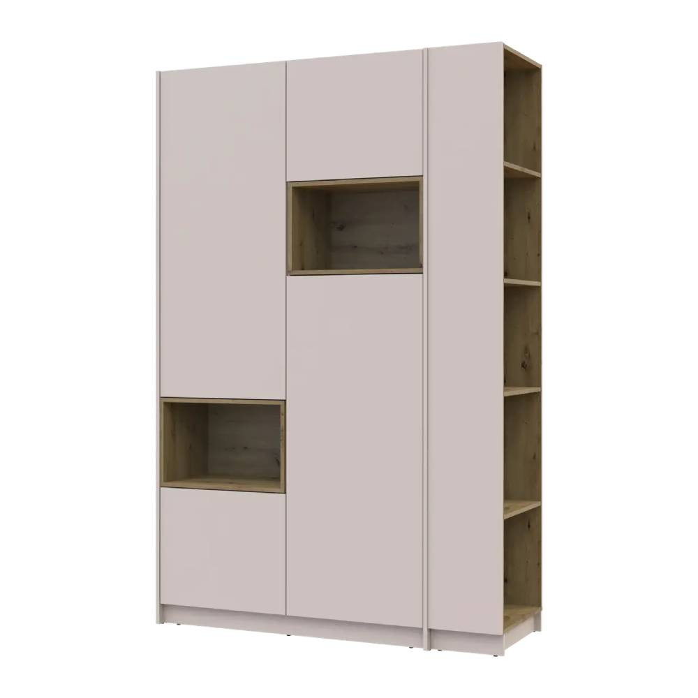 Шафа для одягу з нішою та етажеркою Doros Дейл Кашемір/Дуб Артизан 2 ДСП 143.2х52х220 DRS-011724 (44900336) Дніпро - фото 8