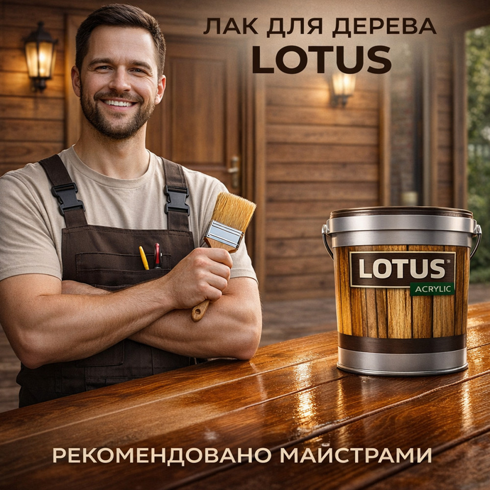 Лак для дерева кольоровий LOTUS Тік, глянцевий, зносостійкий, для меблів та підлоги, без запаху, 5 л Харків - фото 10