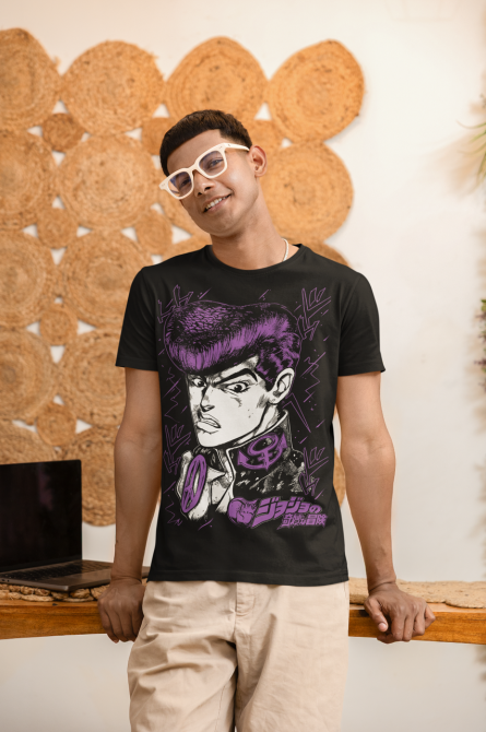 Футболка аниме Джосуке Кира Джоджо С оверсайз (S/M/L) Черний AnimeJ0661 Днепр - изображение 4