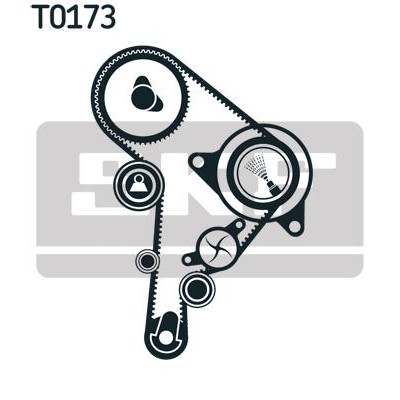 Комплект ременя ГРМ з помпой SKF VKMC 01130-2 Вінниця - фото 2
