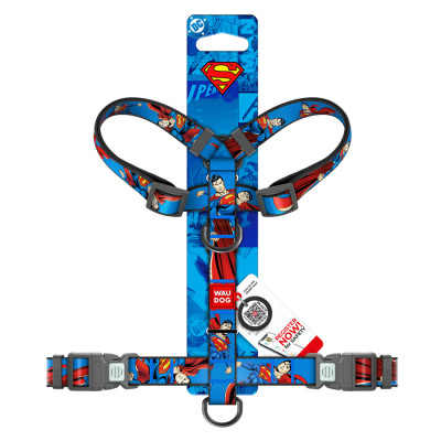 Шлей для собак WAUDOG Nylon H-образная с QR-паспортом "Сила Супермена", пластиковый фастекс XL (346-1079) Винница - изображение 3
