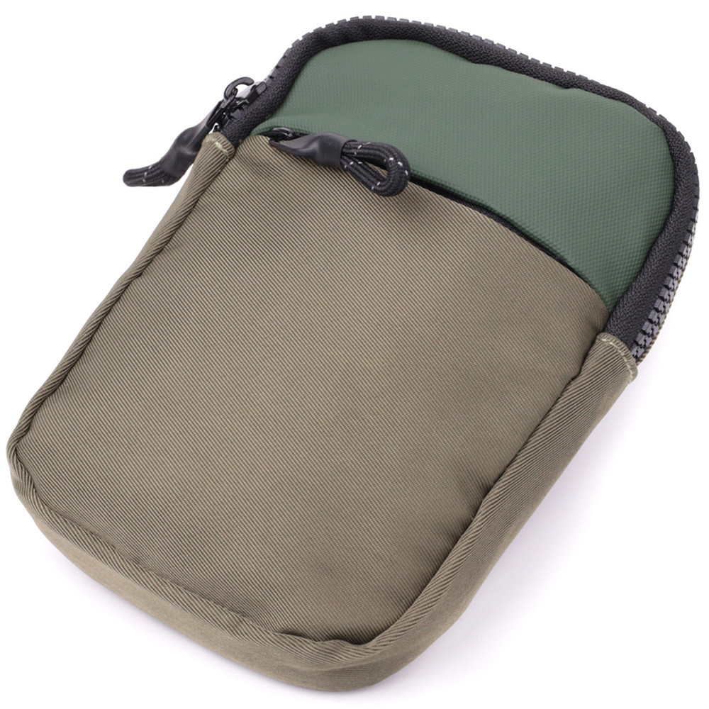 Невелика слінг сумка для подорожей із якісного текстилю Vintage 22871 Зелений Київ - фото 10