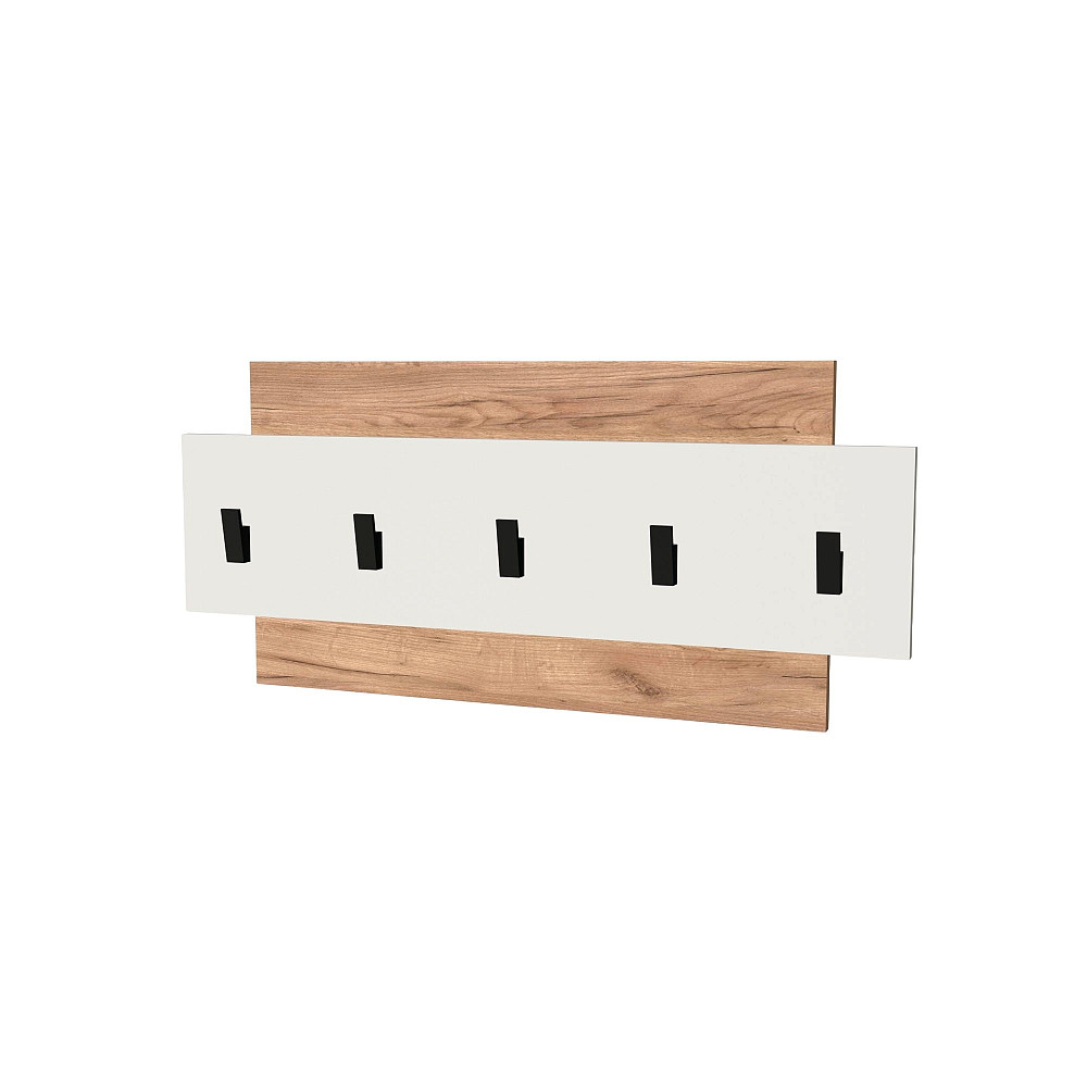 Вешалка настенная Эверест Нордик-800 80х3х36 см Белый + Дуб крафт золотой (DTM-5519) Львов - изображение 4