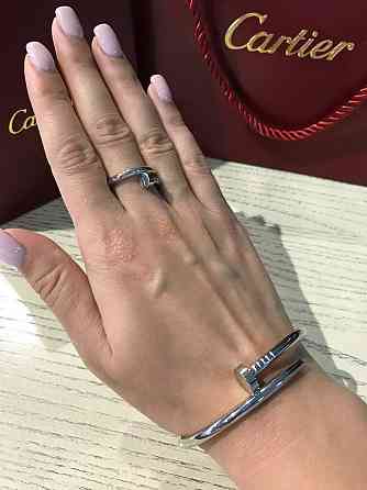 Cartier браслет гвоздь и кольцо белое золото / Картье браслет гвоздь и кольцо Одесса