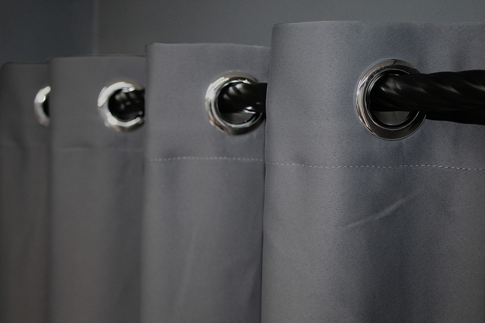 Комплект штор на люверсах VR-Textil Bagema Rvs № 1244ш Серый 150х250 см 2 шт (37-0017) Киев - изображение 8