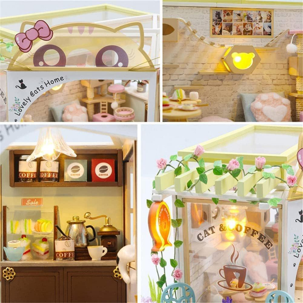 3D Румбокс DIY  "Cat Cafe"+ Пилозахисний купол  M2111Z Київ - фото 7