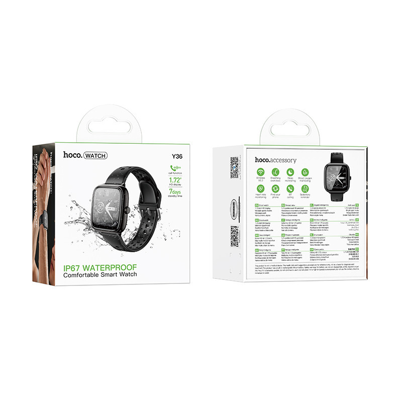 Смарт-годинник HOCO Y36 Smart watch(call version) Black Киев - изображение 2