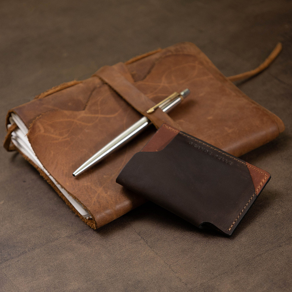 Кожаный необычный картхолдер Коричневый (GRANDE PELLE) Киев - изображение 4