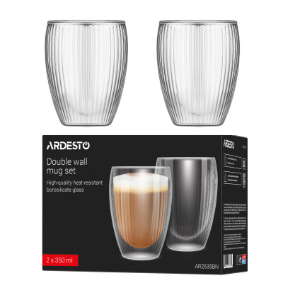 Набір склянок Ardesto 350 мл 2 шт (AR2635BN) Вінниця - фото 5