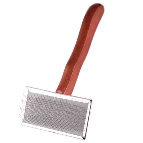 Пуходерка-слікер Dezynadog Firm Flat Slicker Medium пласка середнього розміру з вигнутими штифтами д/різних порід собак та Київ