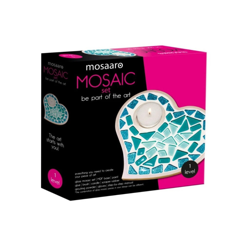 Дитячий набір для творчості кришталева мозаїка "Підсвічник-Серце" MA1011 Вінниця - фото 1