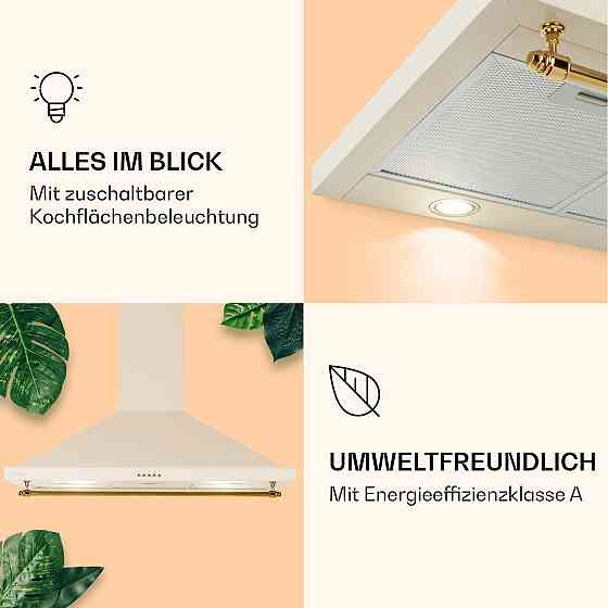 Вытяжка Montblanc 90 610 м³/ч 165 Вт 2x1,5 Вт LED рейлинг кремовый (Германия, читать описание) Ровно