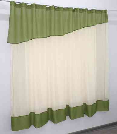 Кухонная занавеска VR-Textil № 047к бежевый с оливковым 280х170 см (52-0348) Киев