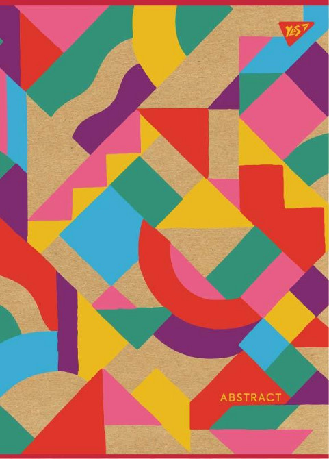 Книга канцелярська A4/48 арк."Yes""Color Abstract" # офсет, м'яка крафт обкл. CMIK білила, 681558, шт Київ - фото 1