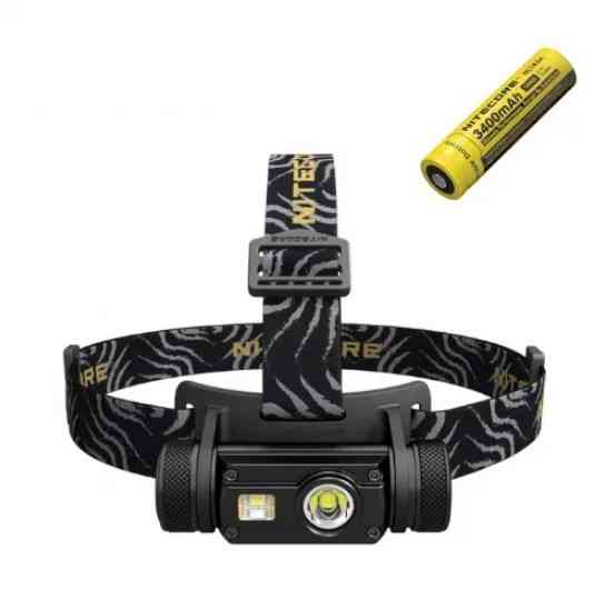 Ліхтар налобний Nitecore HC65 1000LM + Батарея 3400 mAh (оригінал) ліхтарик Вінниця
