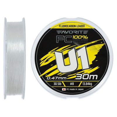 Флюорокарбон Favorite U1 FC 30m 8.0/0.47mm 30.5lb/13.84kg (1693.12.20) Винница - изображение 1