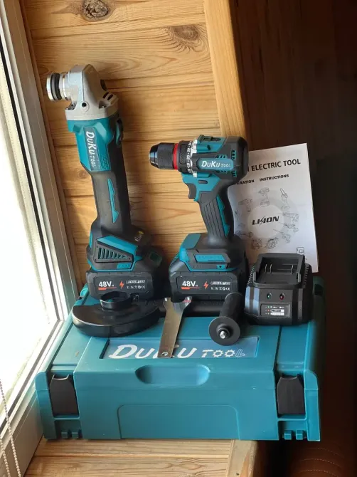 Бесщеточный комплект 2 в 1 ударный шуруповерт DTW 488 и болгарка DGA506 PRO Коломия - фото 6