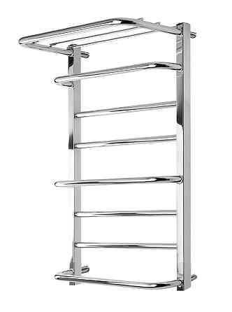 Водяной полотенцесушитель Mario INOX Люксор 770х530/500 с полкой Киев