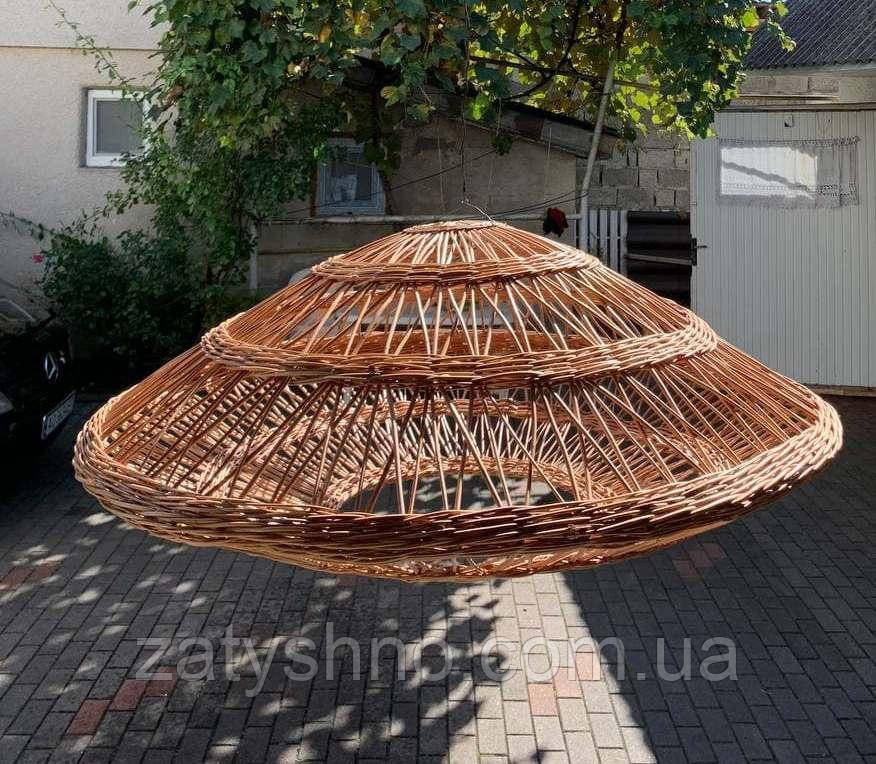 Большая плетеная люстра с узором кофейная Киев - изображение 4