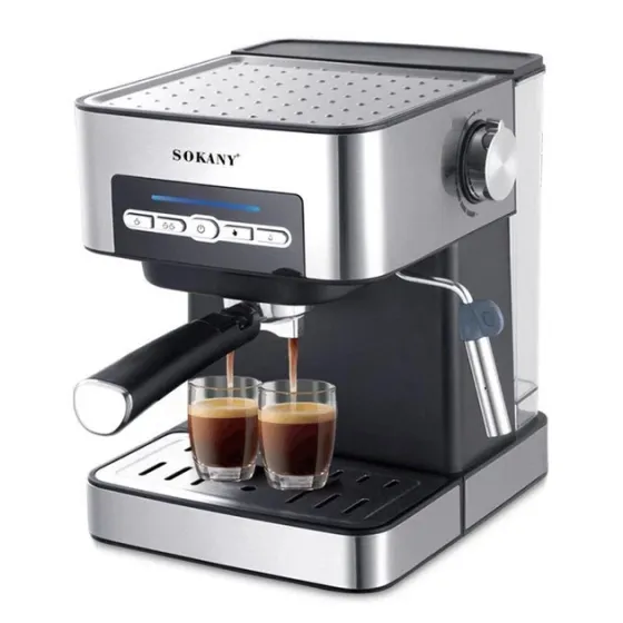 Рожковая кофеварка эспрессо Sokany SK-6862 850 Вт: кофемашина с капучинатором, 1.6 л, бойлер, двойной фильтр Одесса