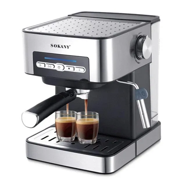 Рожковая кофеварка эспрессо Sokany SK-6862 850 Вт: кофемашина с капучинатором, 1.6 л, бойлер, двойной фильтр Одесса - изображение 4