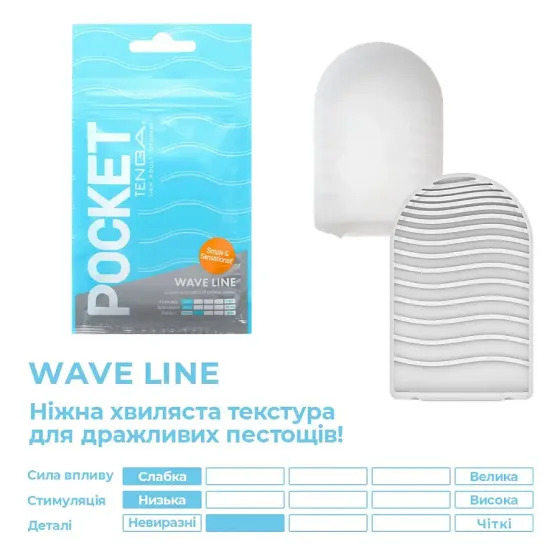 Мастурбатор TENGA Pocket Wave Line Львів