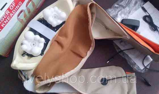 Шиацу массажер для шеи и спины 4 кнопки воротник 55W с функцией подогрева Винница