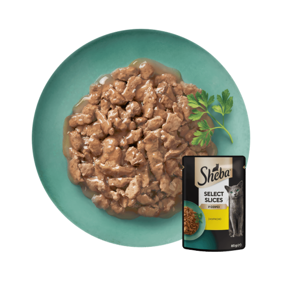 Вологий корм Sheba (Шеба) cig POU для дорослих котів з куркою в соусі 85 г Вінниця