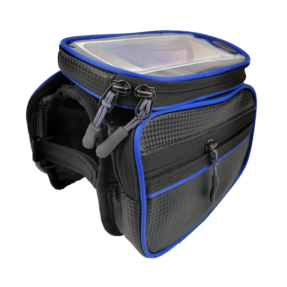 Сумка на раму B-Soul BAO-003, чорно-синя, для смартфонів. Бровари - фото 3