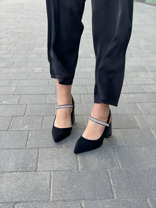 Meideli Жіночі босоніжки чорні із закритим носком літні з еко-замші MEIDELI -1 р. 36-40 Коломыя - изображение 4