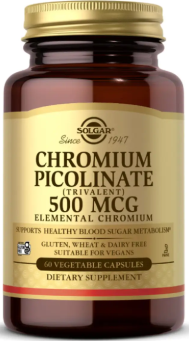 Хром пиколинат Solgar Chromium Picolinate 500 mcg 60 капс Киев - изображение 1