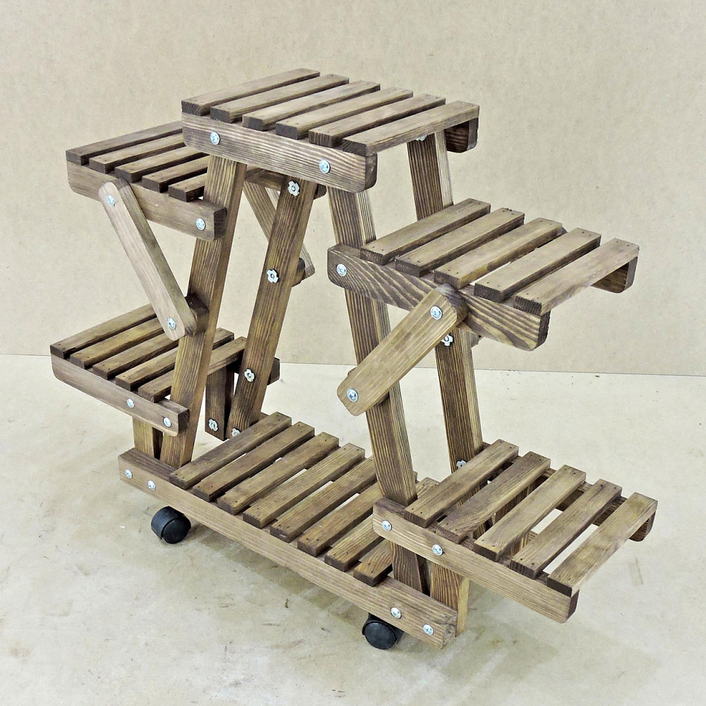 Підставка для квітів "Тулуза" капучино на коліщатках Миколаїв - фото 3