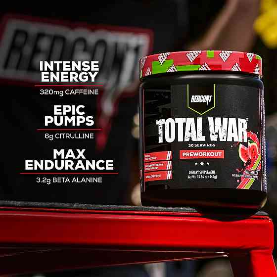 Предтренировочный комплекс Redcon1 Total War PREWORKOUT 444 г, Watermelon Луцк