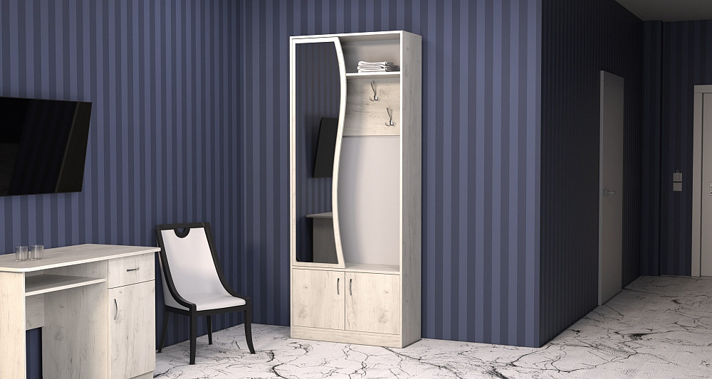 Передпокій ГКШ-3, Дуб Крафт Білий, 840/350/2100 Львів - фото 2