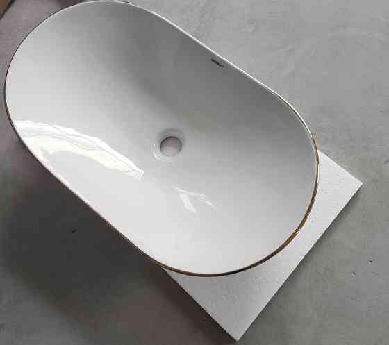 Раковина накладна MIXXUS PREMIUM WAVE-0105 EDGE GOLD 620х360х160mm   ( MP6557 ) 35856 Харків