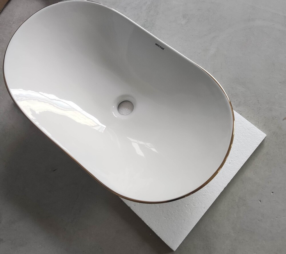 Раковина накладна MIXXUS PREMIUM WAVE-0105 EDGE GOLD 620х360х160mm   ( MP6557 ) 35856 Харків - фото 4