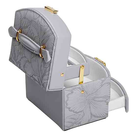 Шкатулка для украшений из эко кожи 3 яруса с замком органайзер для ювелирных изделий HP-5-23G Киев