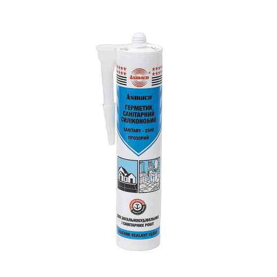 Герметик силіконовий санітарний прозорий 280 мл (310 г) ОАЕ ASMACO (2732201) Київ