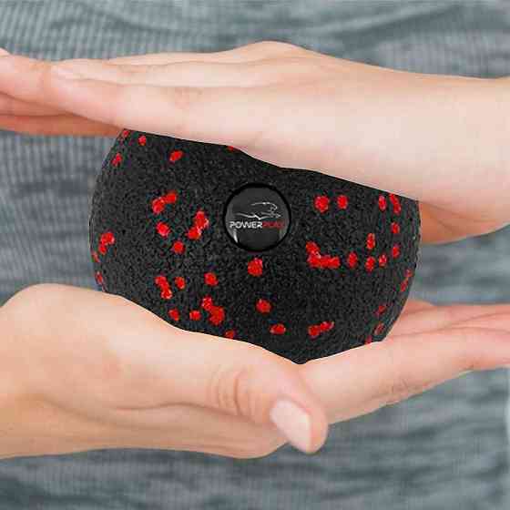 Масажний м'яч PowerPlay PP-4350 Epp Massage Ball (d8) Чорно/Червоний Кам'янське