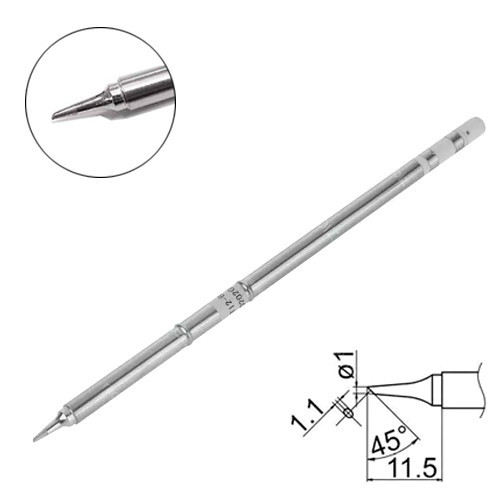 Жало T12-BC1 скошене для паяльника, змінний наконечник для паяльної станції Hakko T12 Київ - фото 1