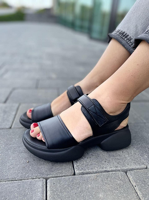 teona Босоніжки жіночі TEONA 108 чорні (літо, шкіра натуральна) (4096) Коломия - фото 5