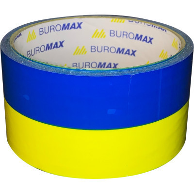 Скотч Buromax 48 мм х 35 м Сине-желтая (BM.7007-85) Винница - изображение 1